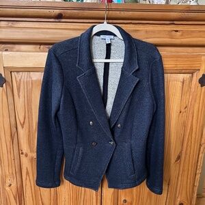 Tribal Jacket Blazer Silver Button Closure Pockets Nautical Women's‎ Medium